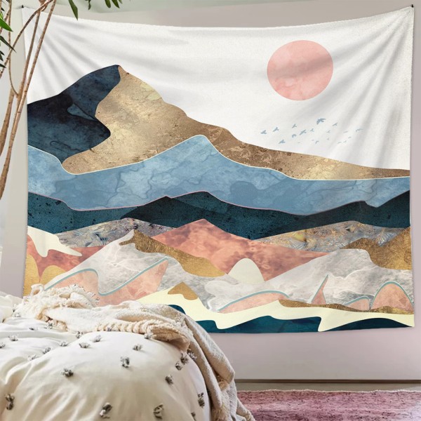 Solnedgangskog Naturlandskap Gobelin, hjemmedekor (HC-M28) 130*150cm