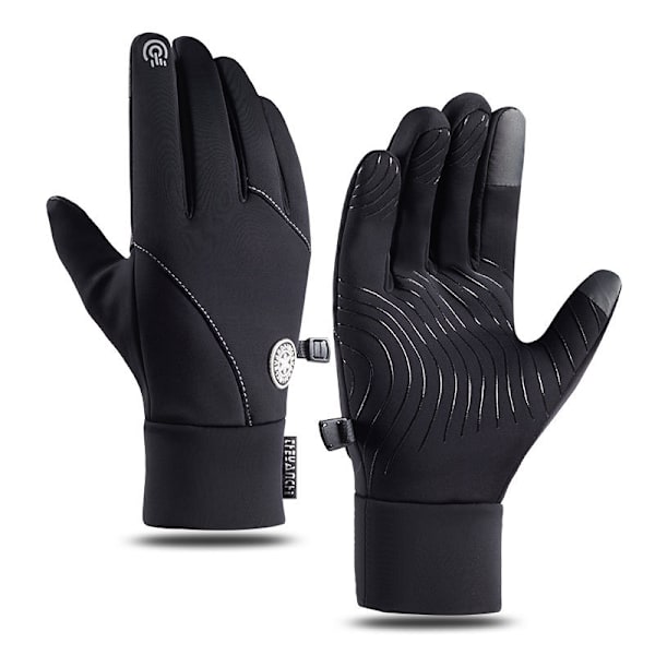 Herre cykelhandsker plus fleece varme sport anti-slip vindafvisende