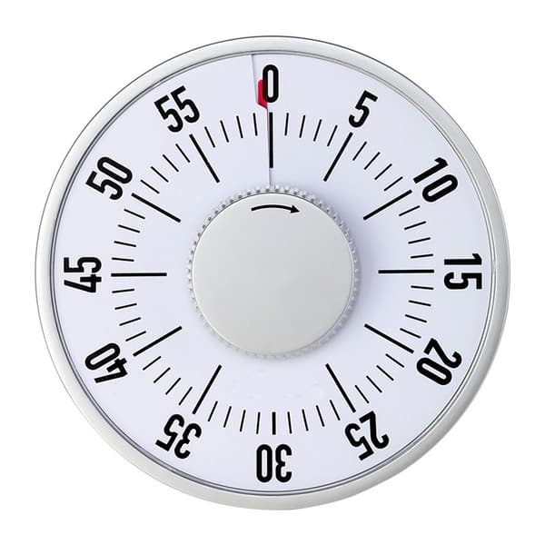60 minutters visuell timer 6 tommers mekanisk nedtellingstimer