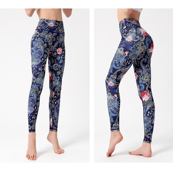 Højtaljede hofteløft yoga træningsfitness leggings - HK267 M