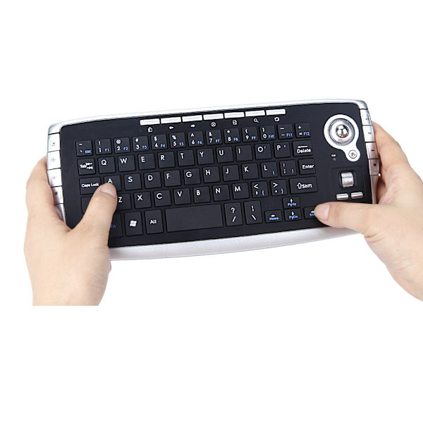 Trådlöst trackball-tangentbord mini 2.4G trådlös mus och tangentbord