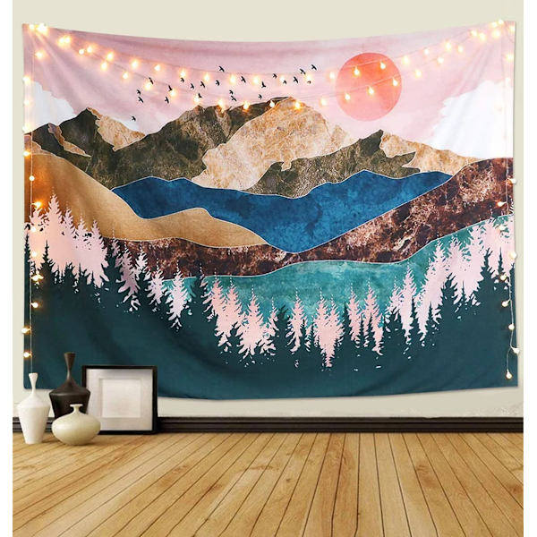 Solnedgångsskog Naturlandskap Gobeläng, heminredning(HC-M1) 150*200cm