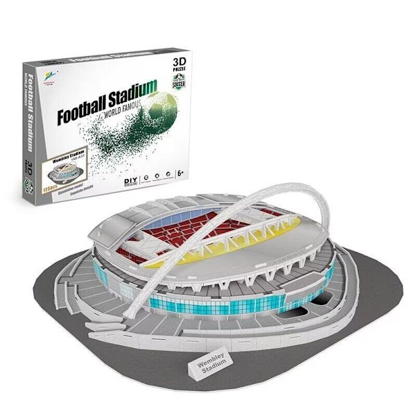 3D tredimensionelt puslespil fodboldbane puslespil 3D puslespil stadion papkonstruktion model børns puslespil legetøj