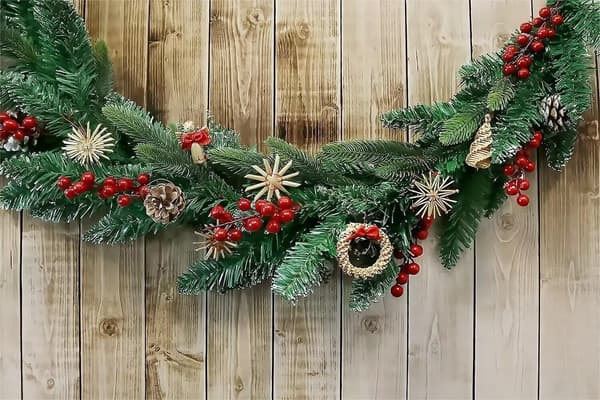 56 stk. halm stjerne sæt juletræ pynt halm vedhæng