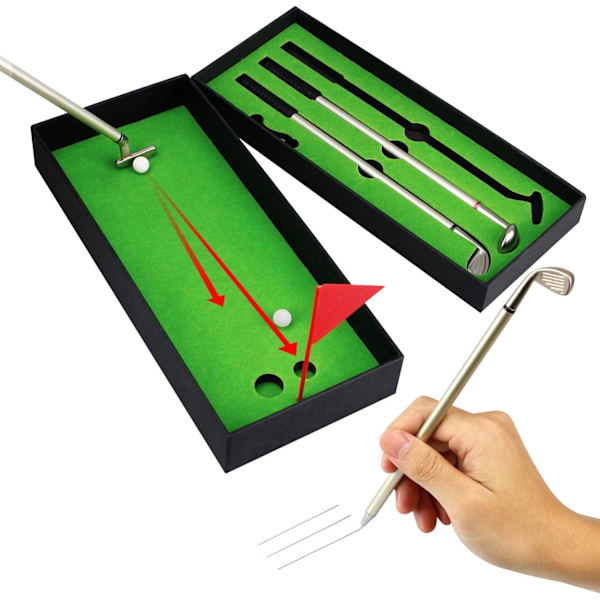 Golf Gaver Julegave Formet Metal Mini Golf Køller Golfbane