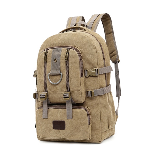 Utomhus Resa Vandring Retro Ryggsäck - Khaki