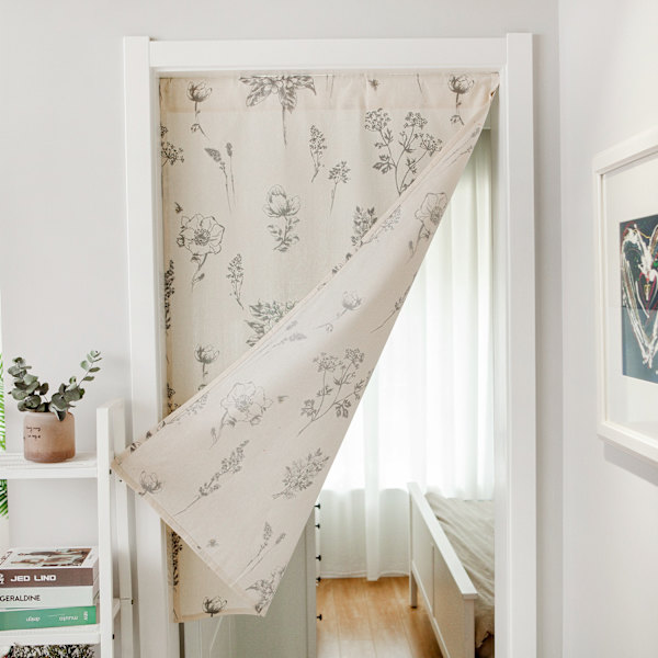 1 st skiss blommig dörrgardin modern enkel hängande C