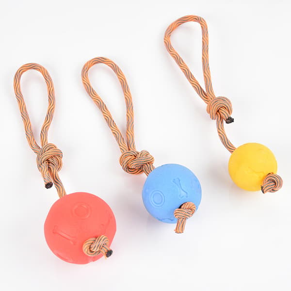 3PCS TPR Hundtugg Leksak Slitstark Tuggsäker Elastisk Knut