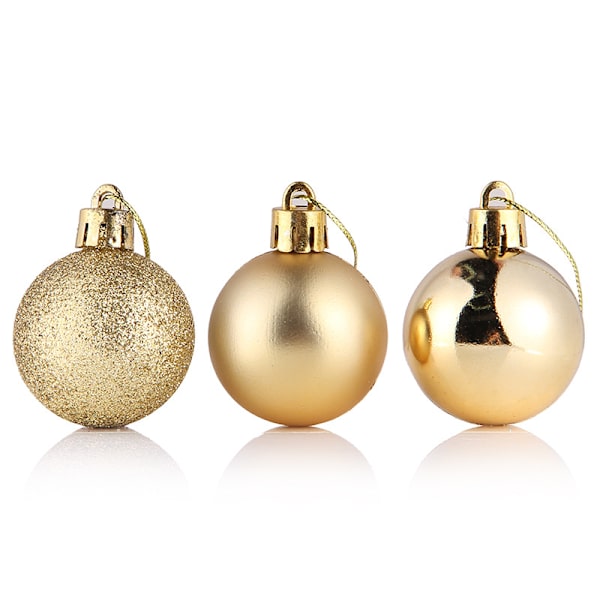 Champagne julekule 24 stk 2,36 tommer juletre de