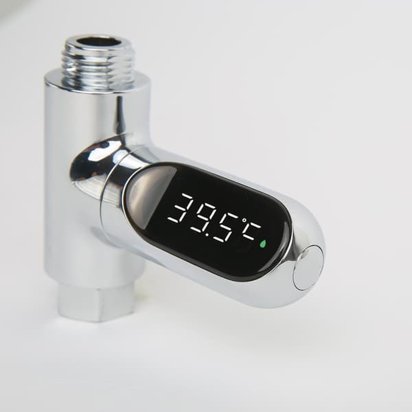 1 LED-suihkutermometri, 5~85°C digitaalinen termometri, 360°