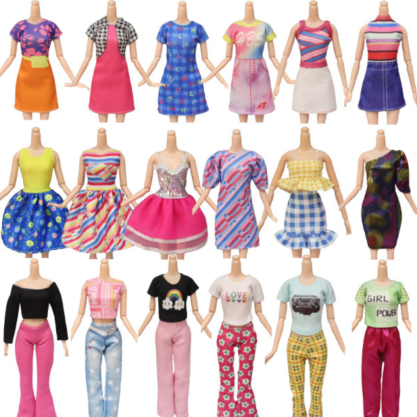 18 Pieces Barbie Doll Clothes Doll Accessories Toys Girl Doll Cl