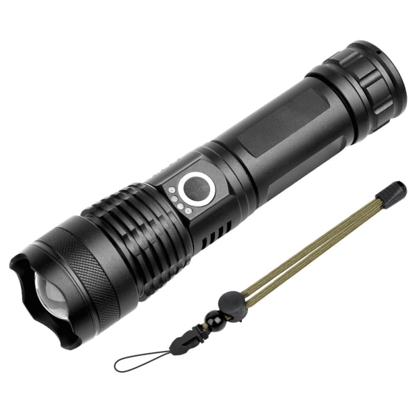USB-ladattava P50-taskulamppu teleskooppinen zoom LED-taskulamppu p