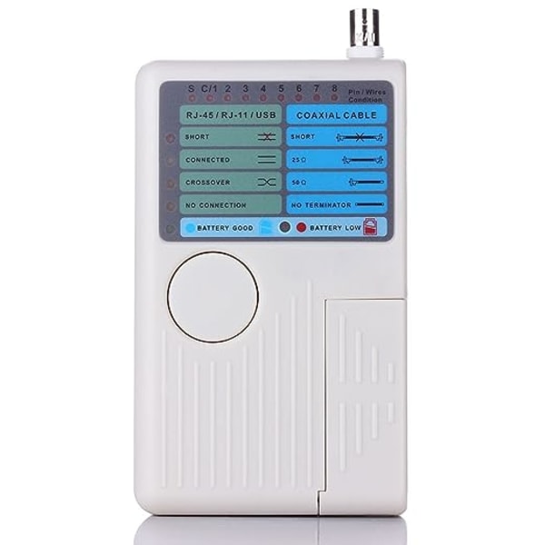 4 i 1 nettverkskabeltester RJ45/RJ11/USB/BNC LAN-kabel Cat5 Cat