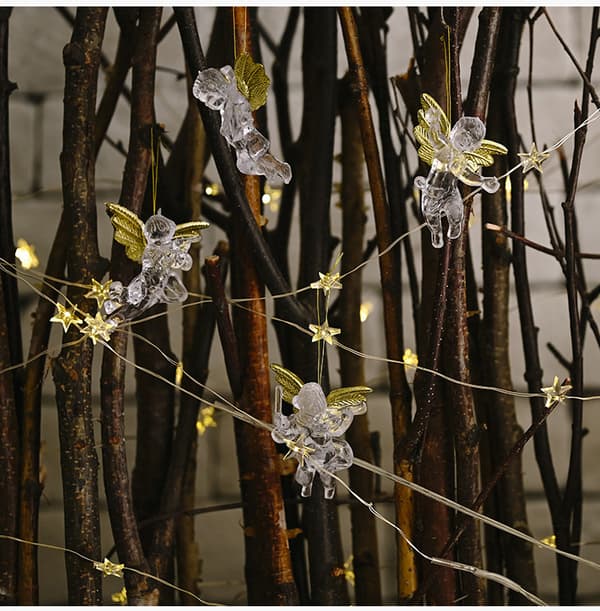 12 stk små engel julepynt til juletre, mini engel Chris