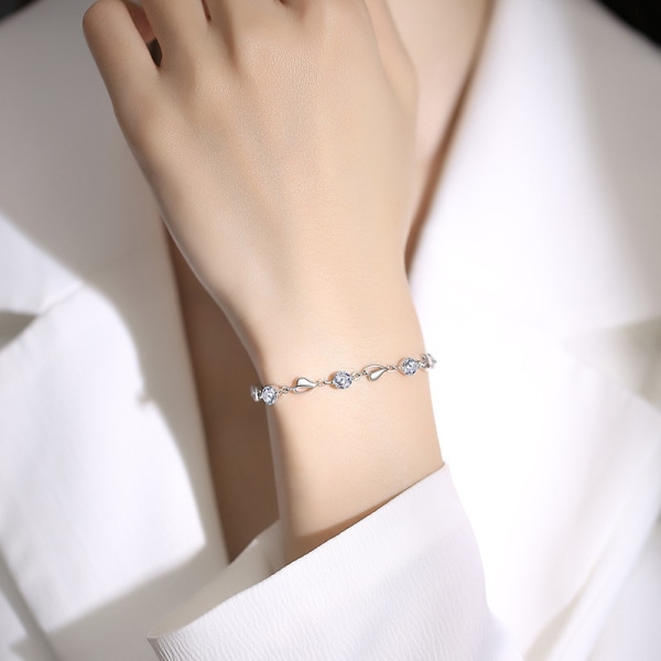 S925 Dam Ocean Hjärta Armband