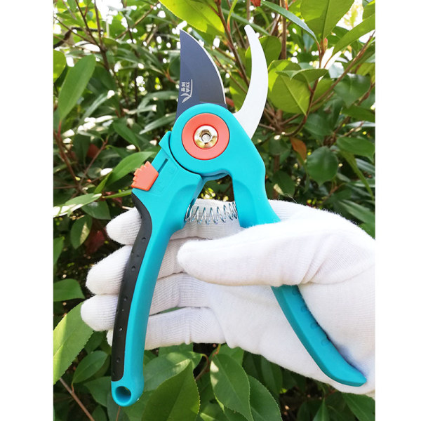 Adjustable pruning shears with clean blade