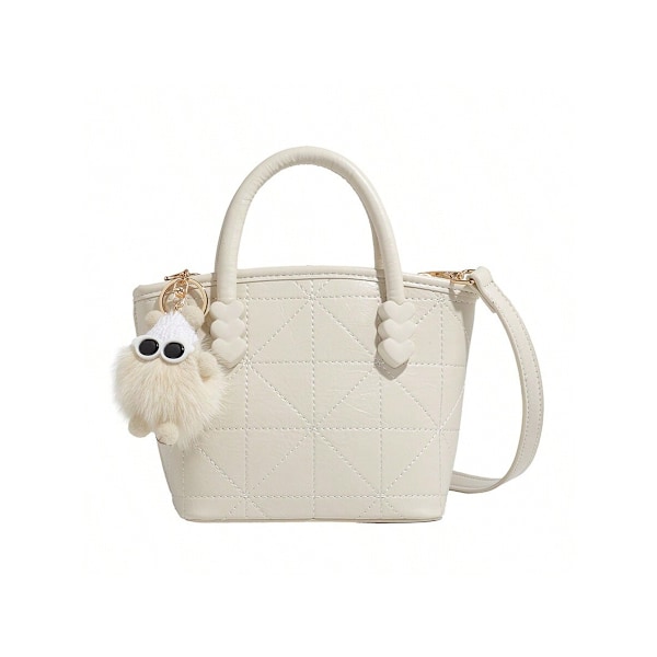 Håndtasker til kvinder - Crossbody tasker, søde skuldertasker, clutch tasker, pendler crossbody tasker til piger og kvinder - Hvid White