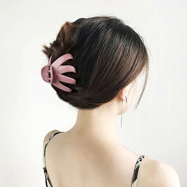9 store elegante solide hårklemmer Akryl hårnåler Barrette krabbe