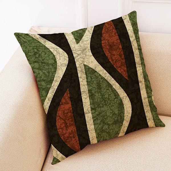 4-osainen flanellista tyynynpäällinen, abstrakti geometrinen sohvatyyny Co