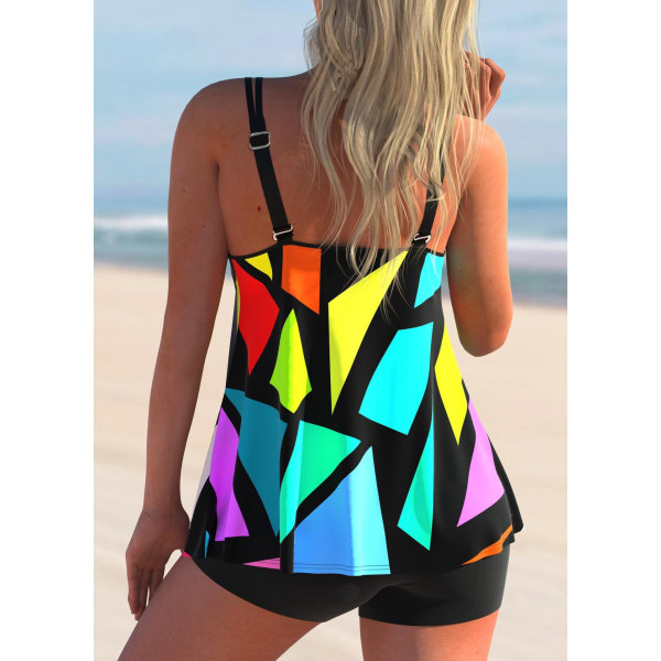 Dam Badkläder Tankini Set Baddräkt Plus Size L