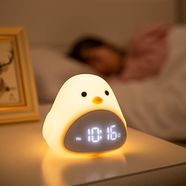 Intelligent Lazy Time Bird Alarm Clock LED Night Light Digital A