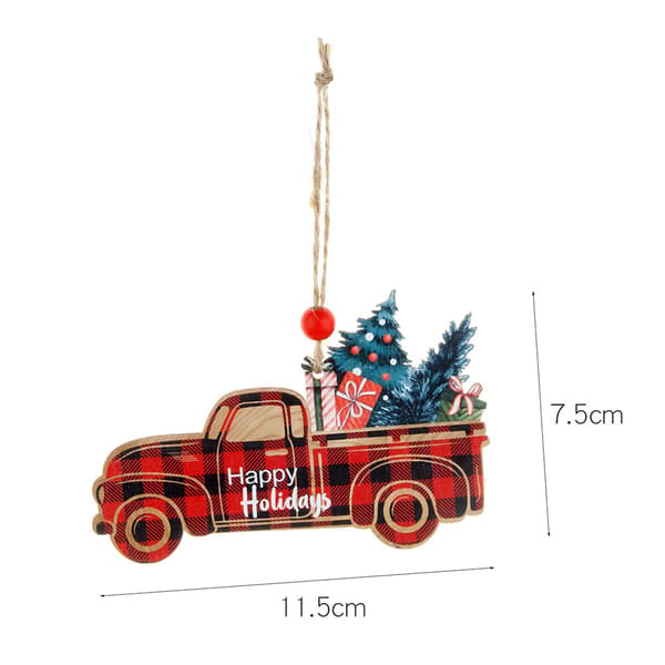 1 Rød Gitter Julepynt Trebil Gitter Juletre