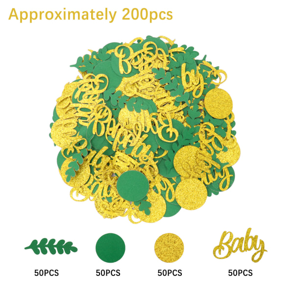 200 stk. dåbskonfetti guld borddekoration dåb co