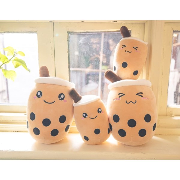 9,5 tommers Boba Tea plysj mini Kawaii plysjleker søt boblemelk