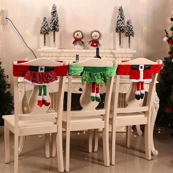 3 PCS Jule stolesett nytt Santa stolesett Jule e