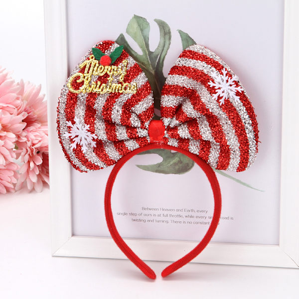 2PCS Julpartiklar, bokstäver glitter båge huvudcirklar, wo