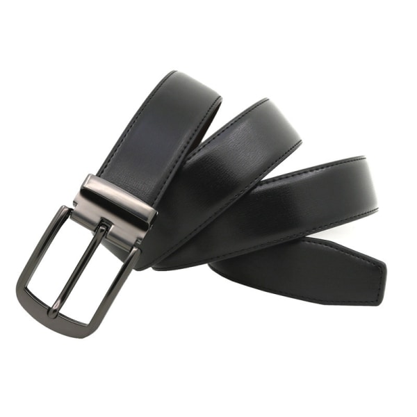 Miesten nahkavyö 2 kpl Casual Pin Buckle Belt Two-couch Cow