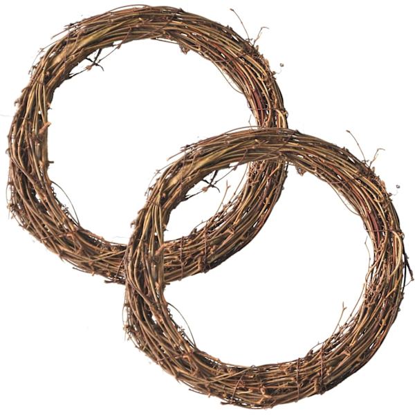 DIY-askartelu luonnon viiniköynnös seppeleet (7,9 tuumaa, 2 kpl)