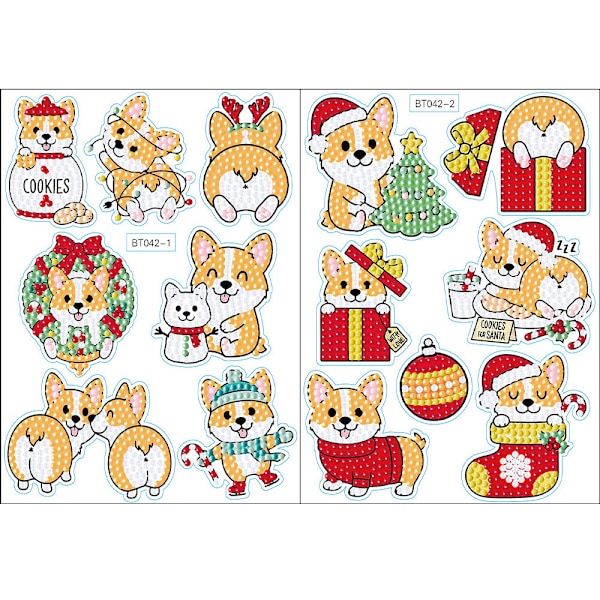 Jul 5D Diamantmaleri Stickers Børn DIY Drill Mosaik