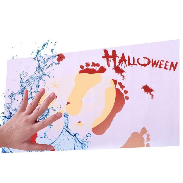 1-pack Halloween Blodiga Golvmattor Badrum Färgförändrande Golv