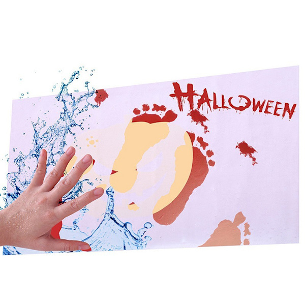 1-pak Halloween Blodig Gulvmatte Bad Fargeskiftende Gulv