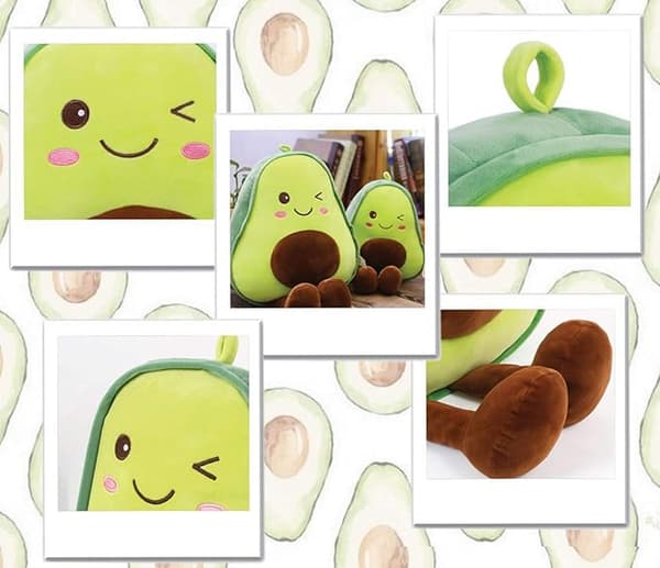 Quilt Cotton Avocado Doll Pillow Soft Plush Sleeping Pillow Chil