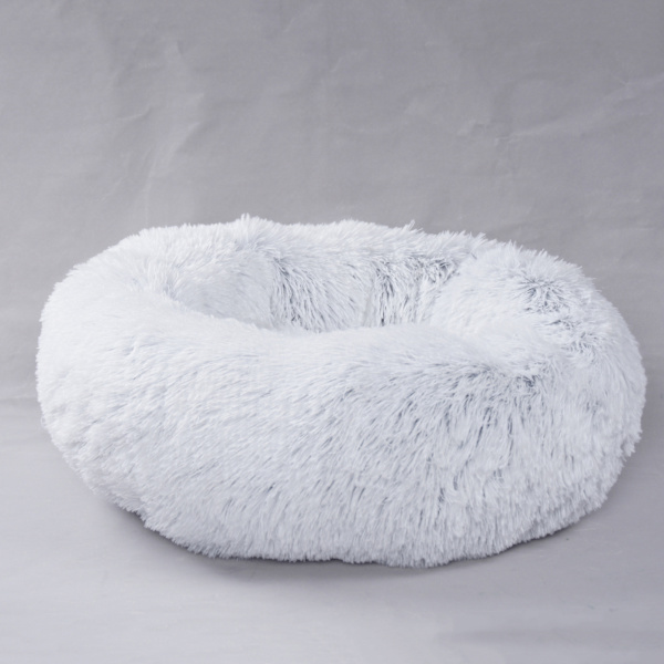 Kissan päiväkirjasänky, 40 cm, pehmeä kissakori vaaleanharmaana, rauhoittava kissa