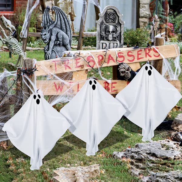 Halloween Ground Plug Ghost Set Utendørs Festgressdekorasjon P