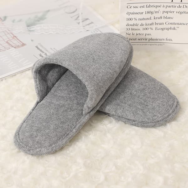 Innendørs bomullsslippers for menn Memory Foam Home Slip On Vaskbar
