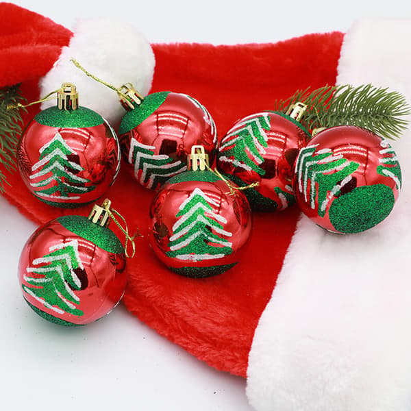 6X Julekule Baubles Julepynt Hjem