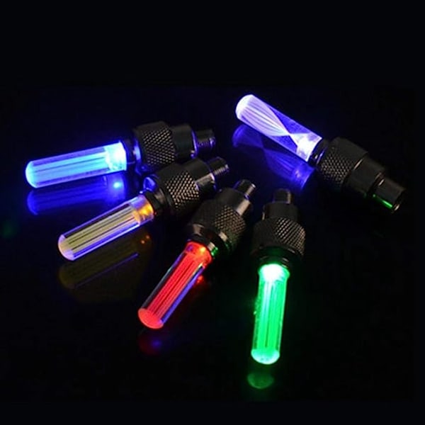 4-pakks LED-sykkellys, 4 farger