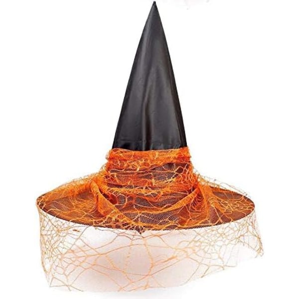 Sæt med 2 Halloween heksehatte onde heksehat Halloween fest masker