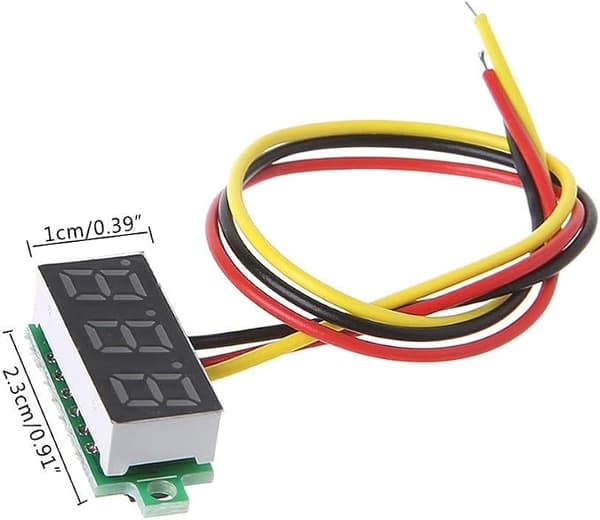 4 st Mini Voltmeter, Digital DC Voltmeter 0,28 tum, 0-100V DC P