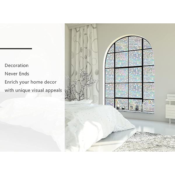 Myronsa Privacy Window Film 3D koristeellinen lasi-ikkuna itseliimautuva