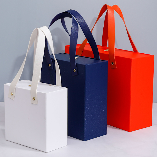 Vacker Du Orange Kraft Presentförpackning 2st - Tom presentförpackning 14*12*
