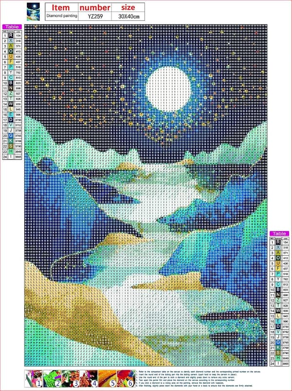 Landskaps Diamantmaleri Sett, Diamantkunst Sett for Voksne og Barn
