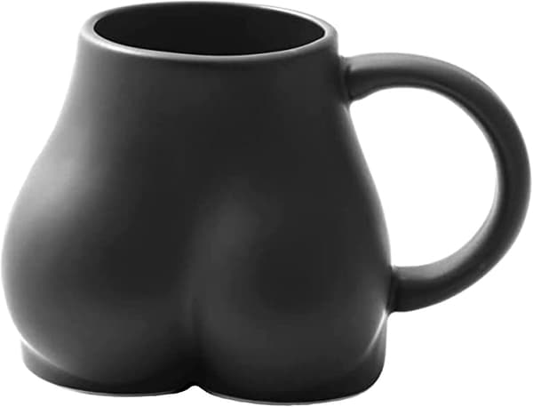 Intressant höftkaffemugg, 3D höftkeramisk kaffemugg, original