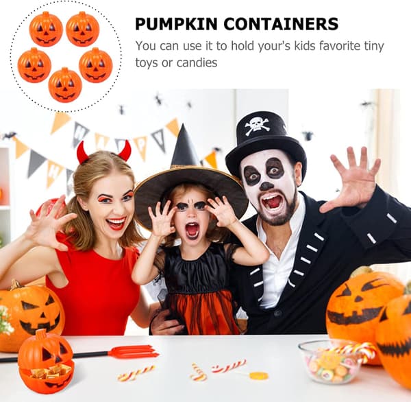 6-pack plastpumpa förvaringslåda orange halloween mini presentförpackning