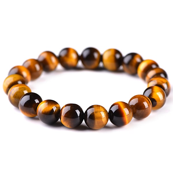2 stk. Natursten Perler Armbånd Tiger Sten Vulkan Rock Brac