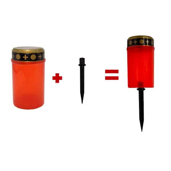 Set med 5 solcelledrevne LED-gravlykter med batteri/utendørs LED-gravlys